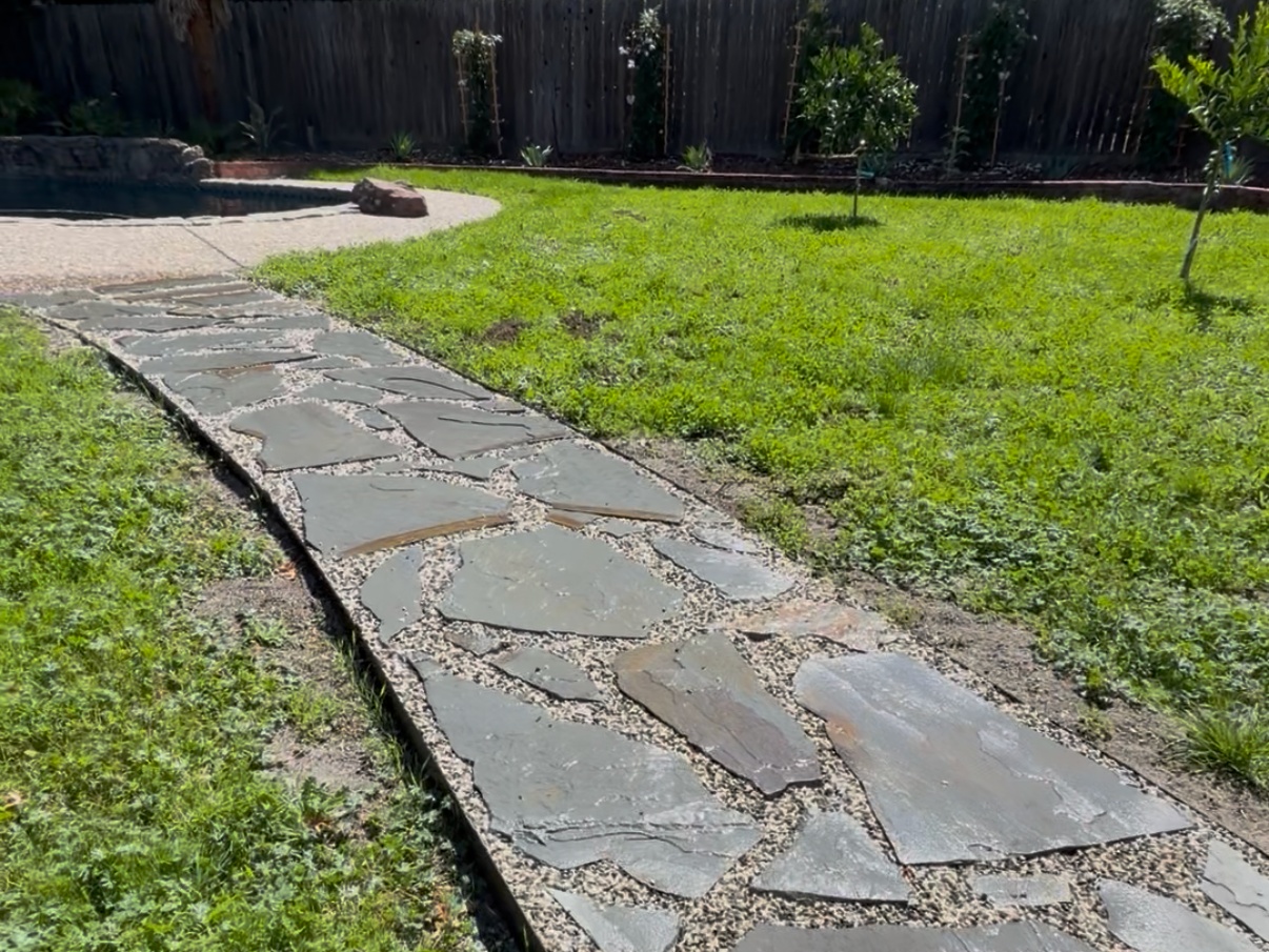 Flagstone Pathway and Lawn Renewal - After